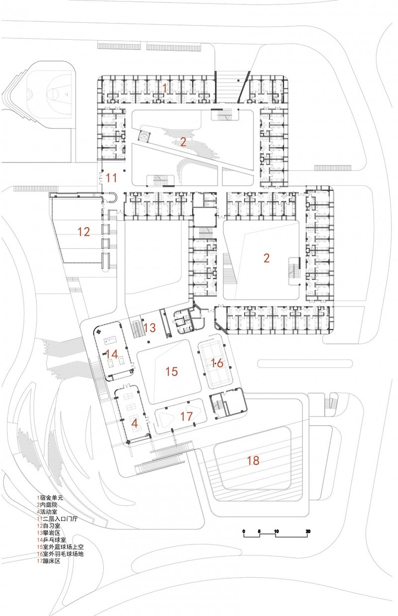 Second floor plan © Sishifangyuan