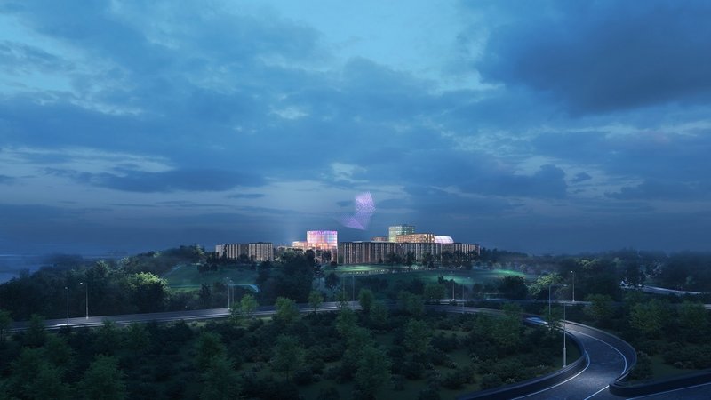 Distant view of the project © MVRDV