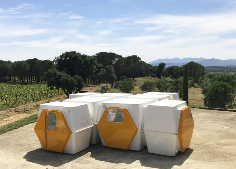 Anja Blomstedt and George Candilis, Hexacube living modules, 1972 © Gallery Clément Cividino &amp; Terra Remota.