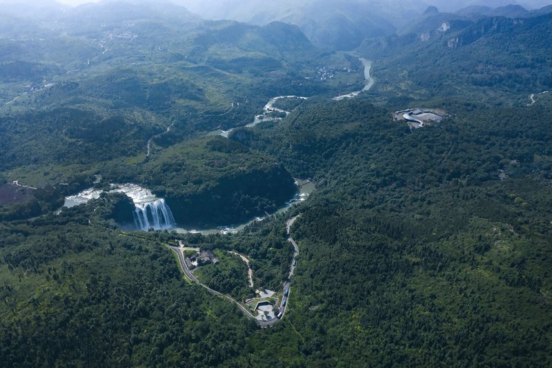 Aerial view of the Waterfall Scenic Area&nbsp;© Wang Ziling