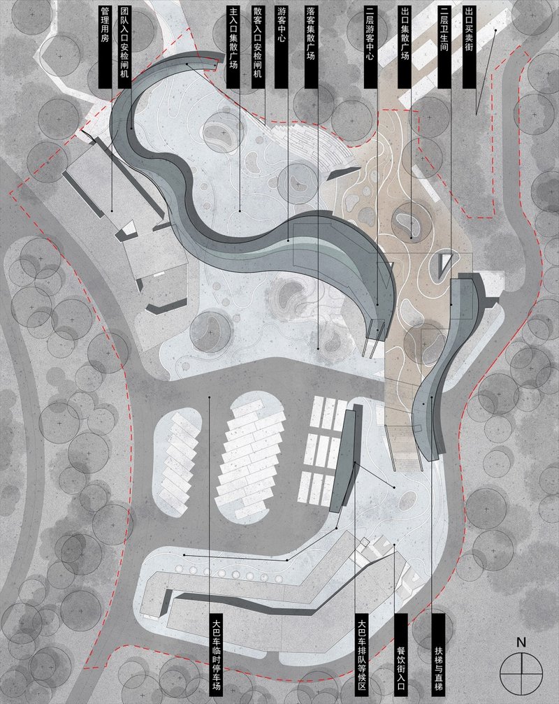General map of the Great Falls Visitor Center © Shimizu Aipai