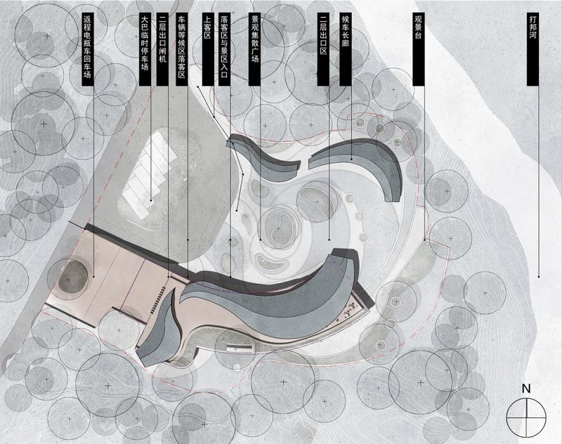 General map of Tianxing Bridge Visitor Center © Shimizu Aipai