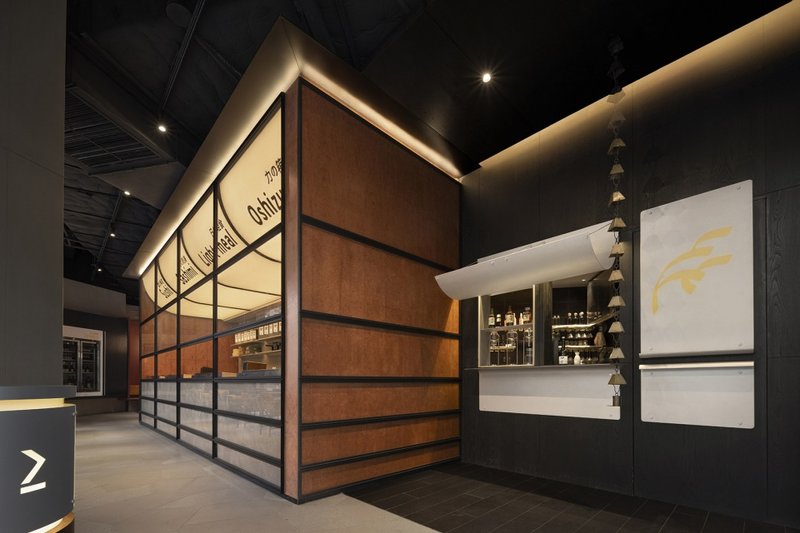 Dining area A with omophagia room viewing from entrance © YUANSTUDIO