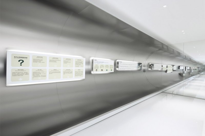 Exhibition corridor on the first floor&nbsp; – Goose knowledge display&nbsp; ©Meng Qingwei, Xie Yilun, Wu Ruozheng