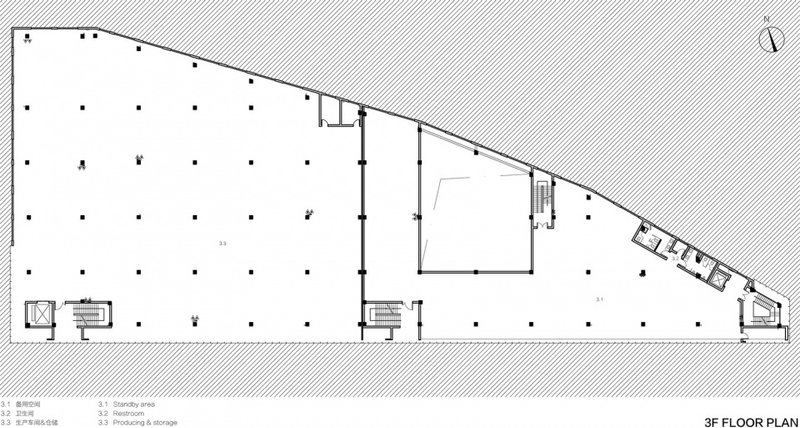 Third floor plan&nbsp;©Dagou Architectural Design