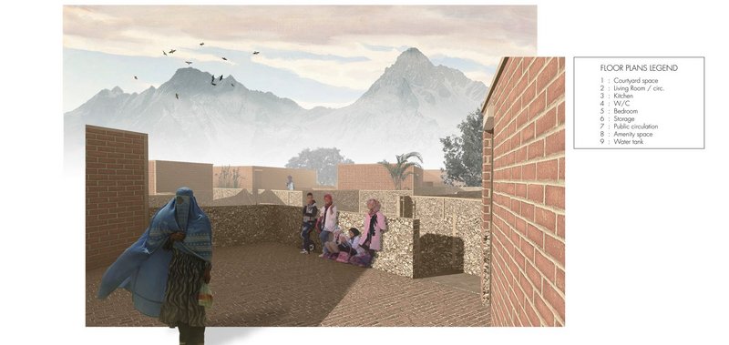 <i><b>FIg.1 -&nbsp;</b>View of the Roof Courtyard</i>