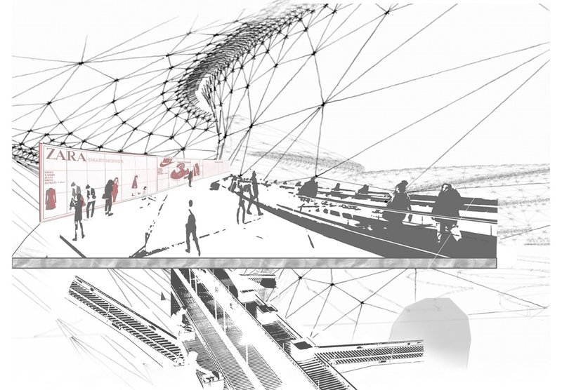 Retail reimagined: where technology weaves through the fabric of futuristic shopping.