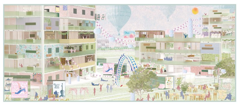 Cell Renewal Community - A project that explores the idea of Sustainable Community Development while seamlessly integrating the built environment with nature