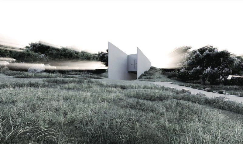 Visual from&nbsp;A CHAPEL IN THE WOODS incorporating the concept of Sustainability and Minimalist design