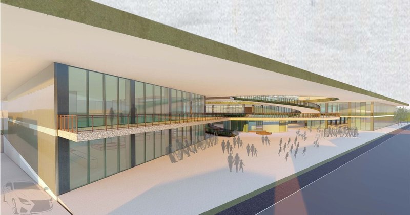 Sustainable design meets community in modern marketplace architecture.