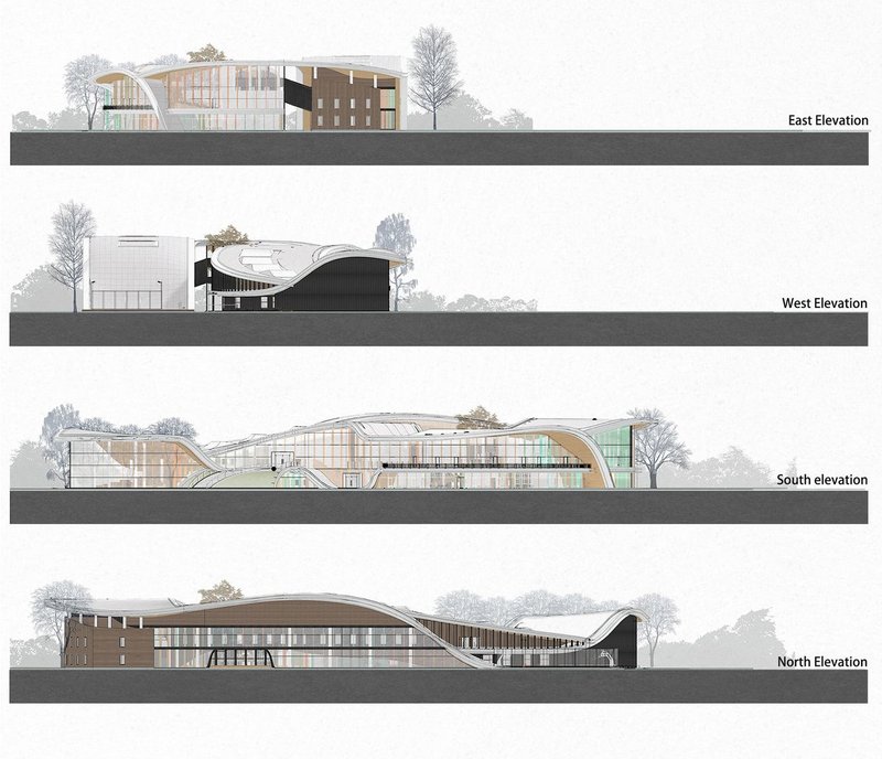 Dynamic elevations, redefining educational architecture.