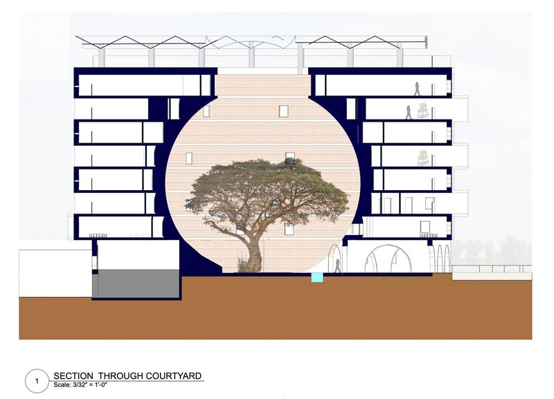 Nature-centered design in vertical living spaces.