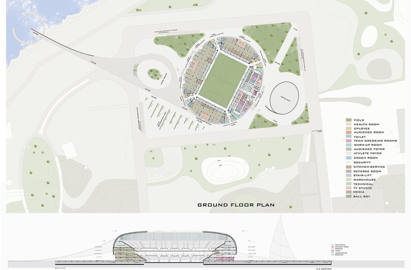 "Architectural harmony: STAYdıum's ground floor synergizes form and function.