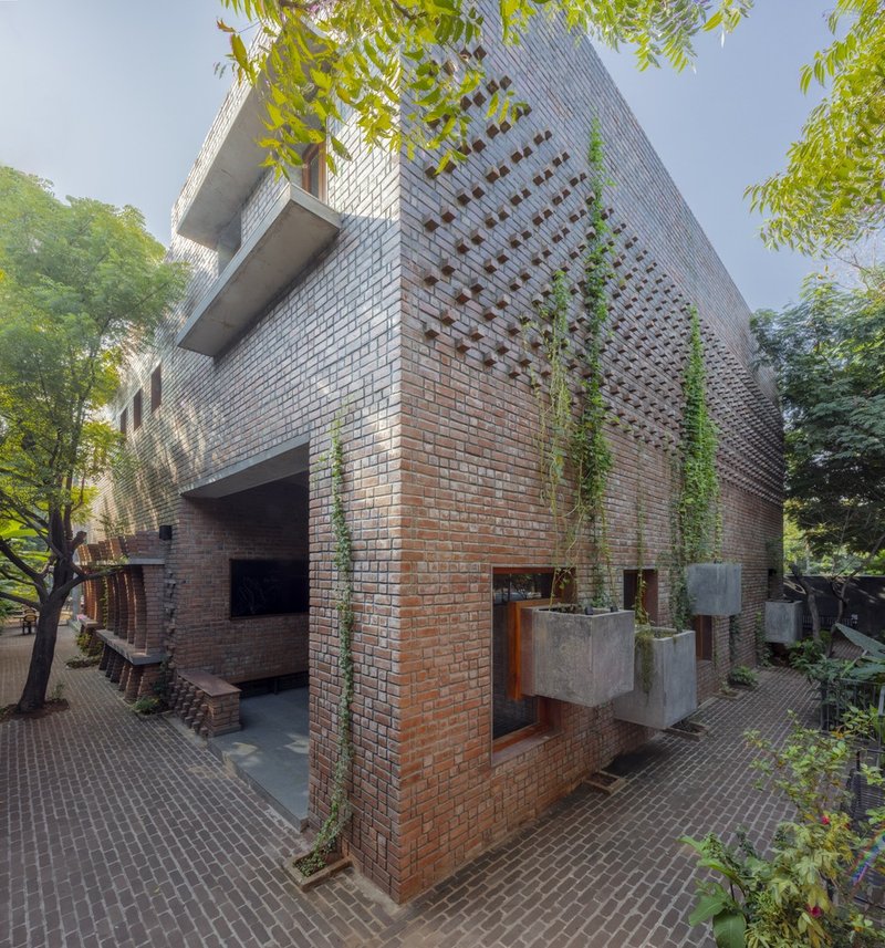 Telugu Medium Restaurant by Sona Reddy Studio&nbsp;- A prime example of sustainable design practices tailored to local climatic conditions.