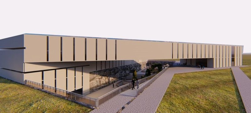 Modern museum architecture merging with Iceland's rugged landscape.