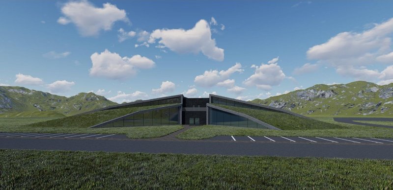 Eco-friendly architecture nestled in nature's embrace.