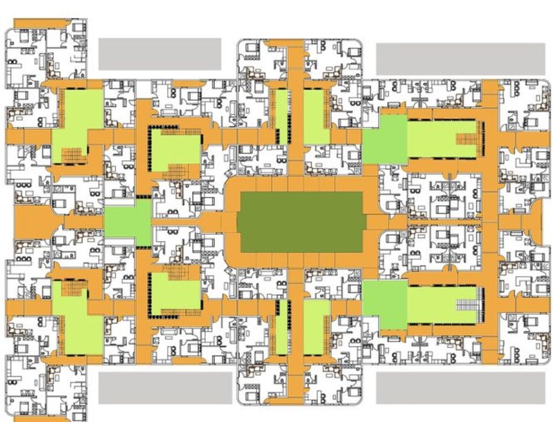 Integrative urban planning: community-centric living spaces.