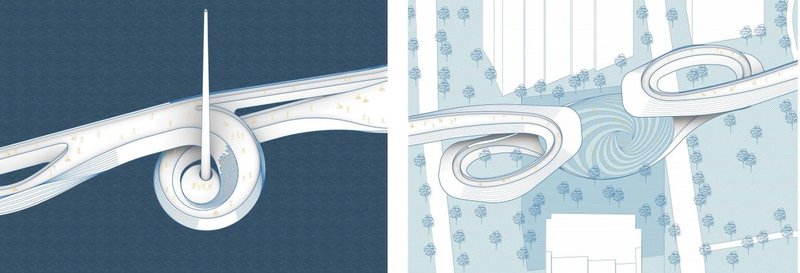 Sculptural Elegance: Spaceflowing's Visionary Urban Spiral.