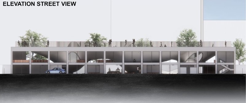 Brutalist Architecture Harmonizing with Urban Landscape