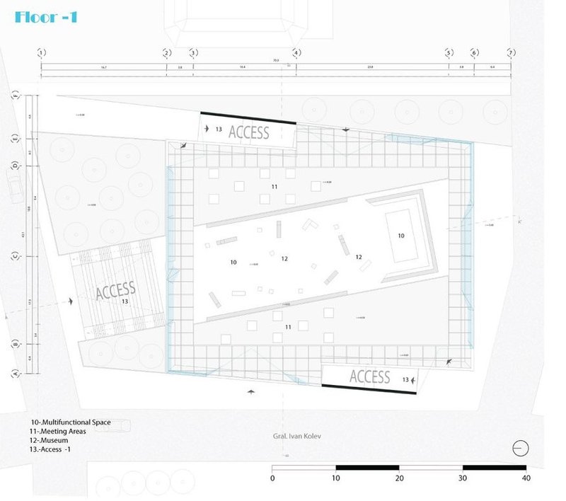 Subterranean layout: Access meets multifunctional cultural space.
