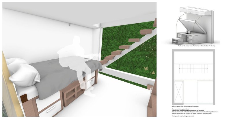 Biophilic design blending sleep and nature seamlessly.