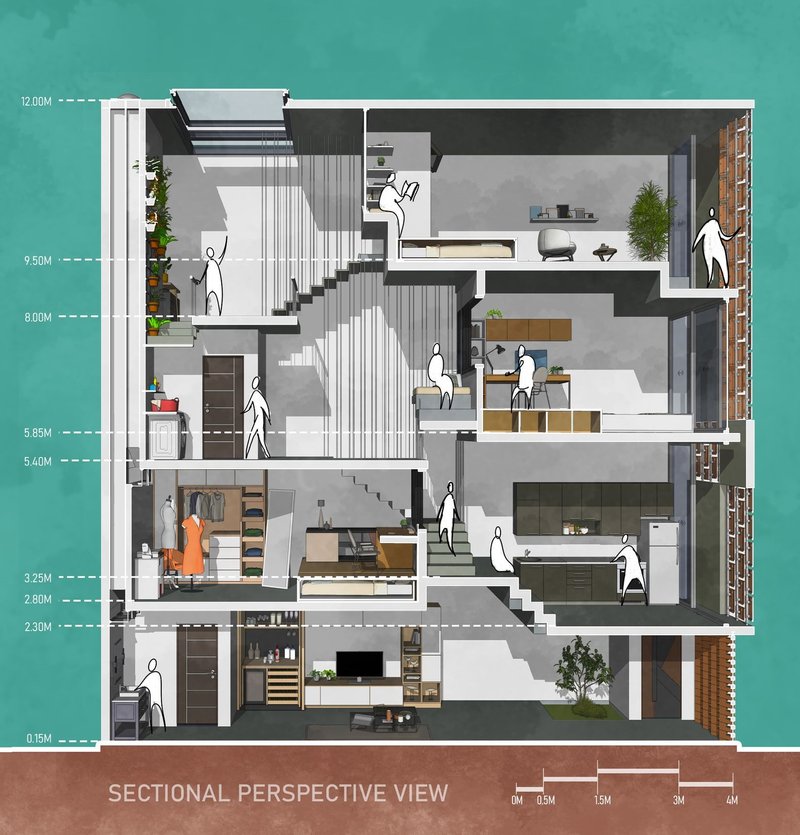 Modern living, blending privacy with community spaces.