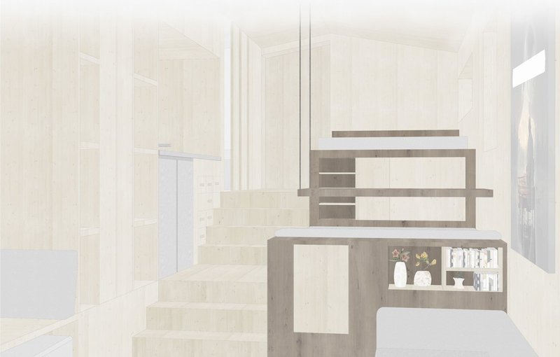 Minimalist alpine interior: elegance in simplicity.