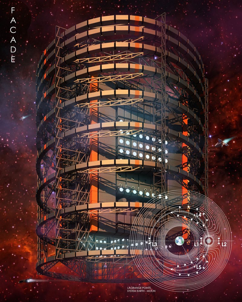 Architectural marvel anchoring at Earth-Moon Lagrange Point L1