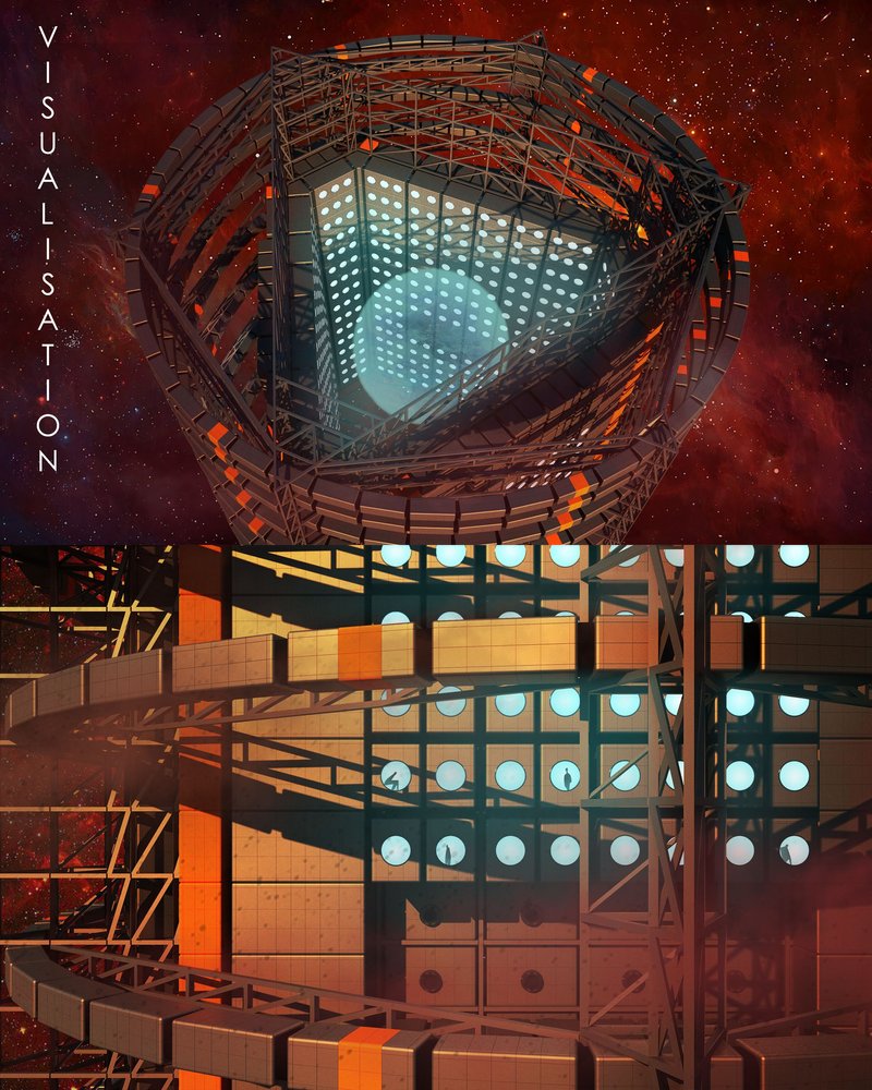 Gazing into the cosmos from an orbital haven.