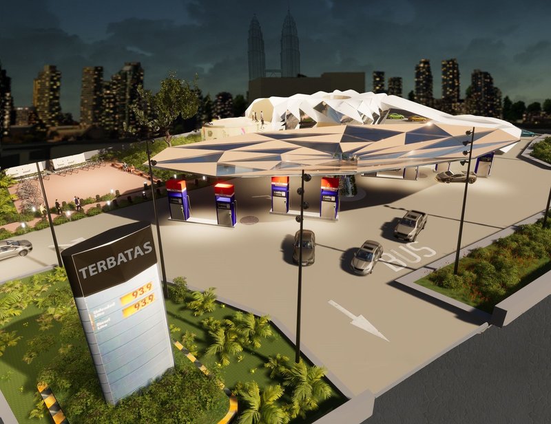 TERBATAS: Redefining fuel stations with futuristic sustainability.