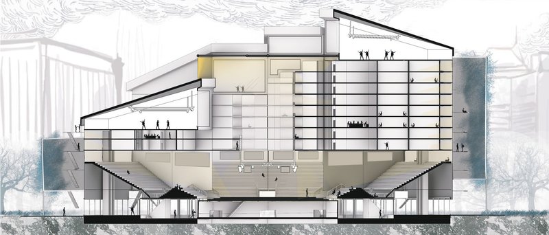 Slicing through convention: A modern architectural cross-section.