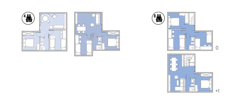 Modular living spaces: adaptable, intimate, community-focused.