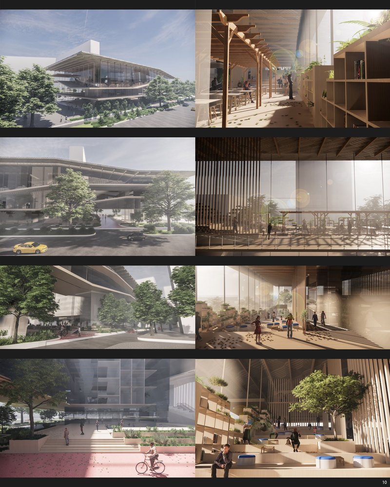 Blending nature with modernity in architectural innovation.