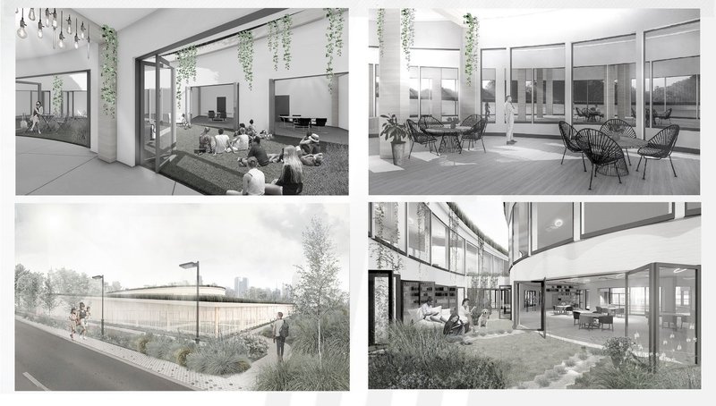 Modern library spaces where nature and knowledge meet.