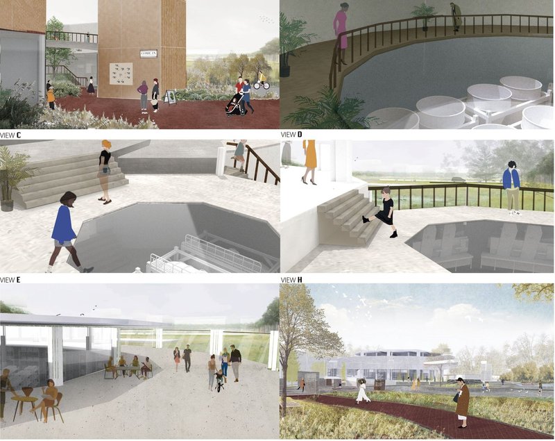 Community integration in sustainable architectural spaces.