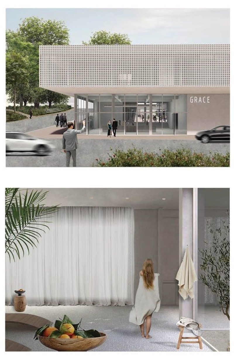 Modern sanctuary of dance, framed in elegance.