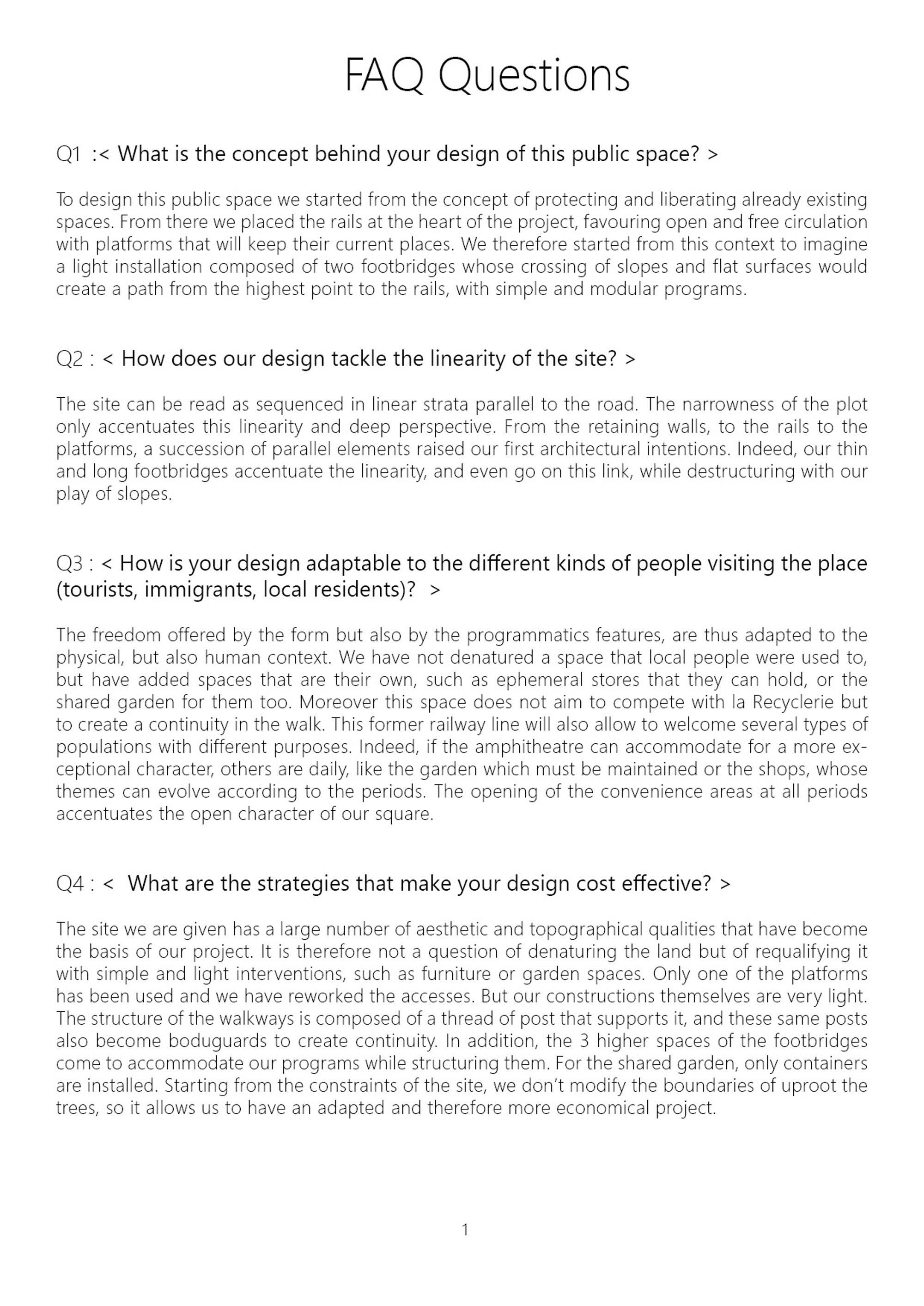 FAQ Question 1