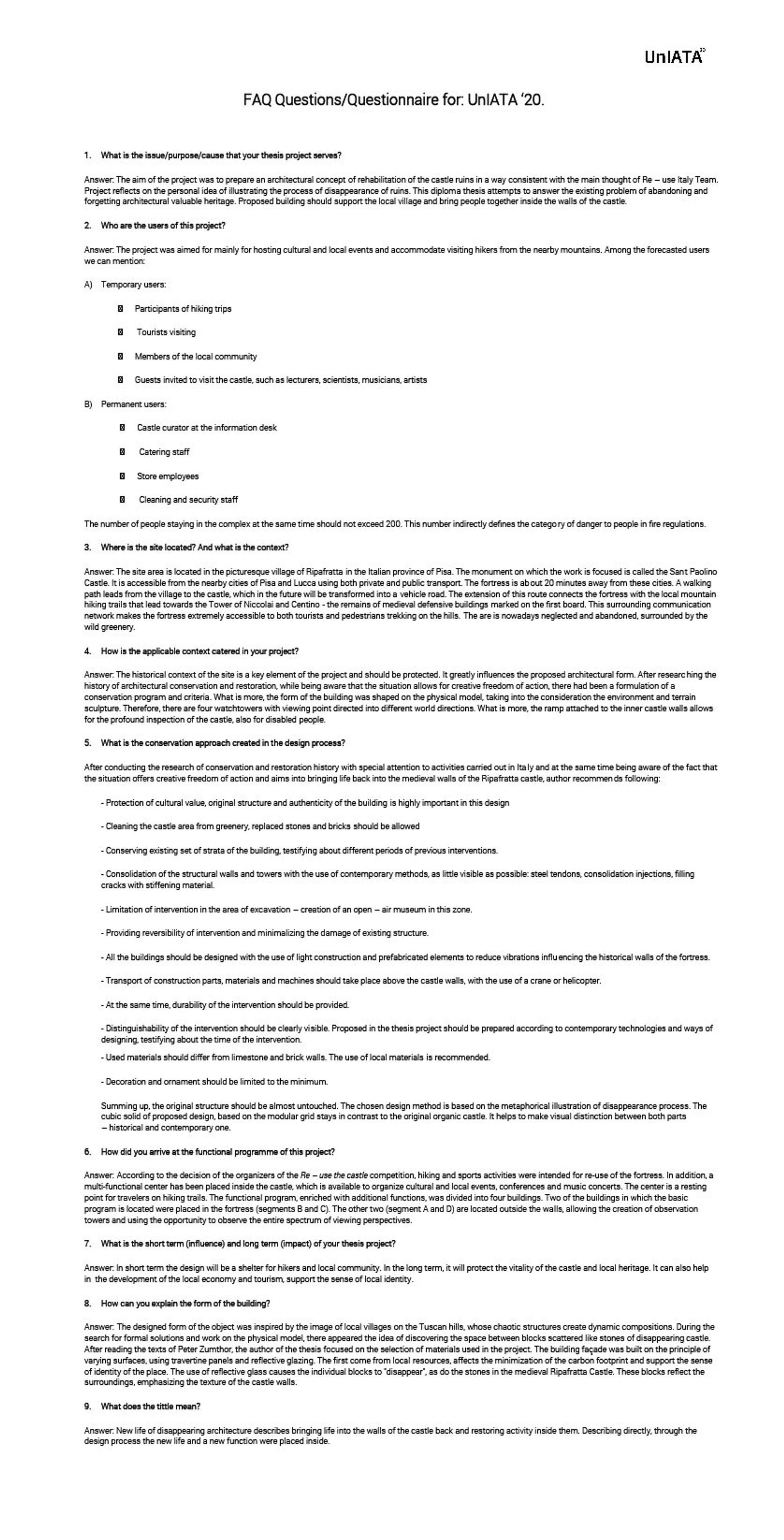 FAQ ANSWERS