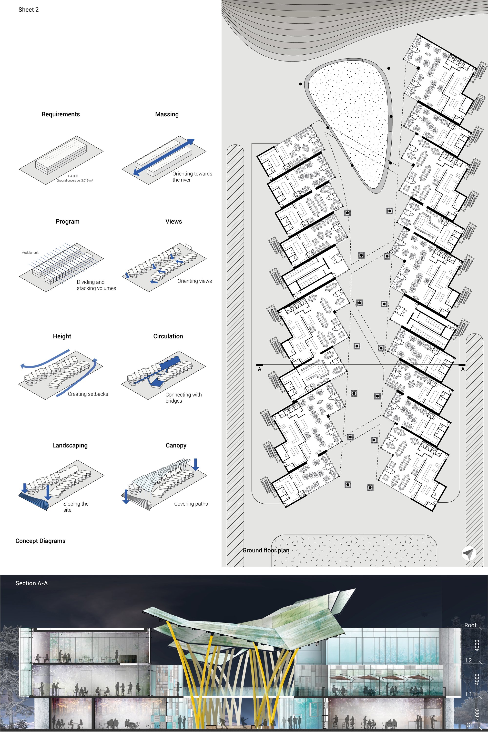 Spatial layout and massing