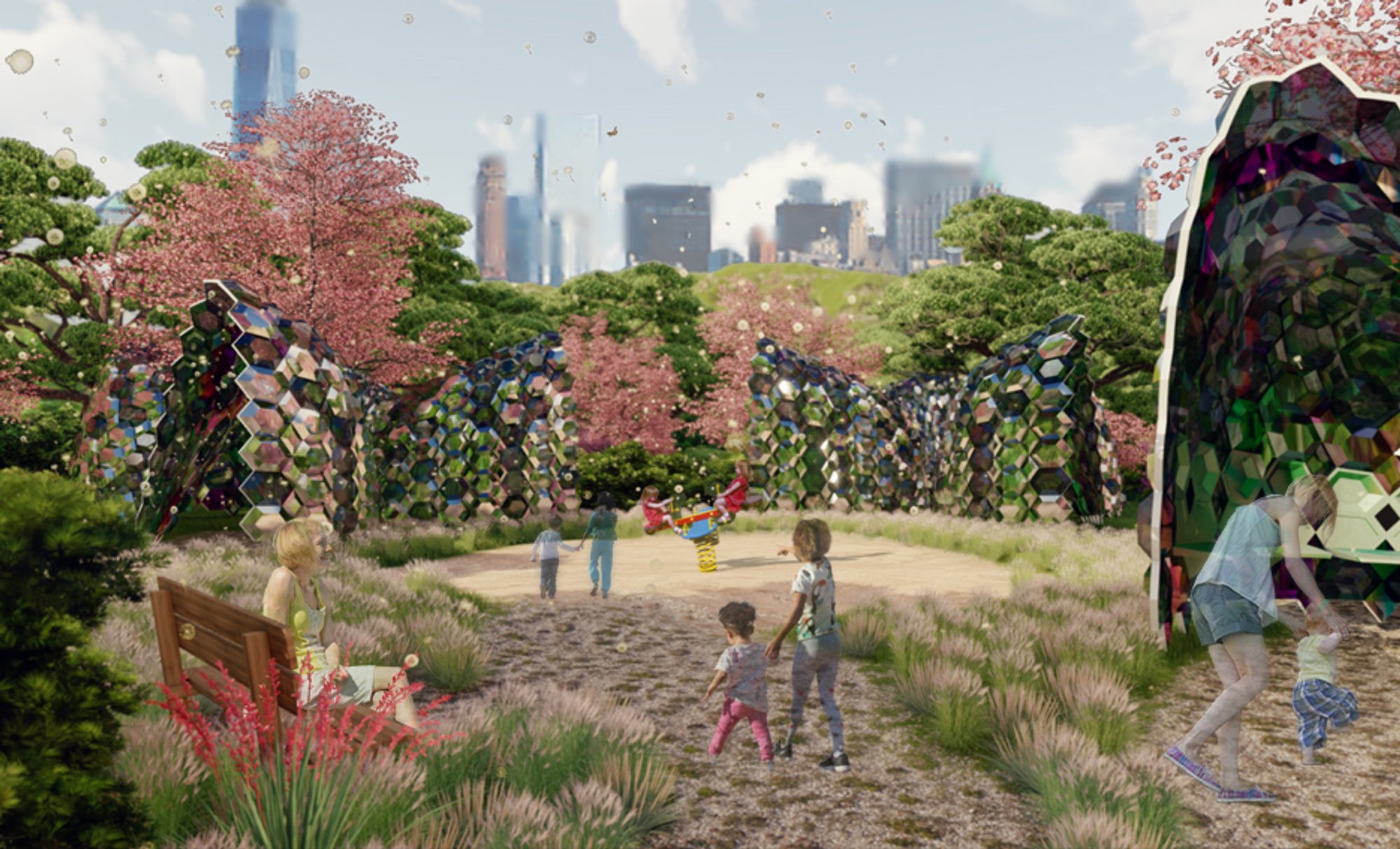 Kaleo-Escape as a modular installation in a park