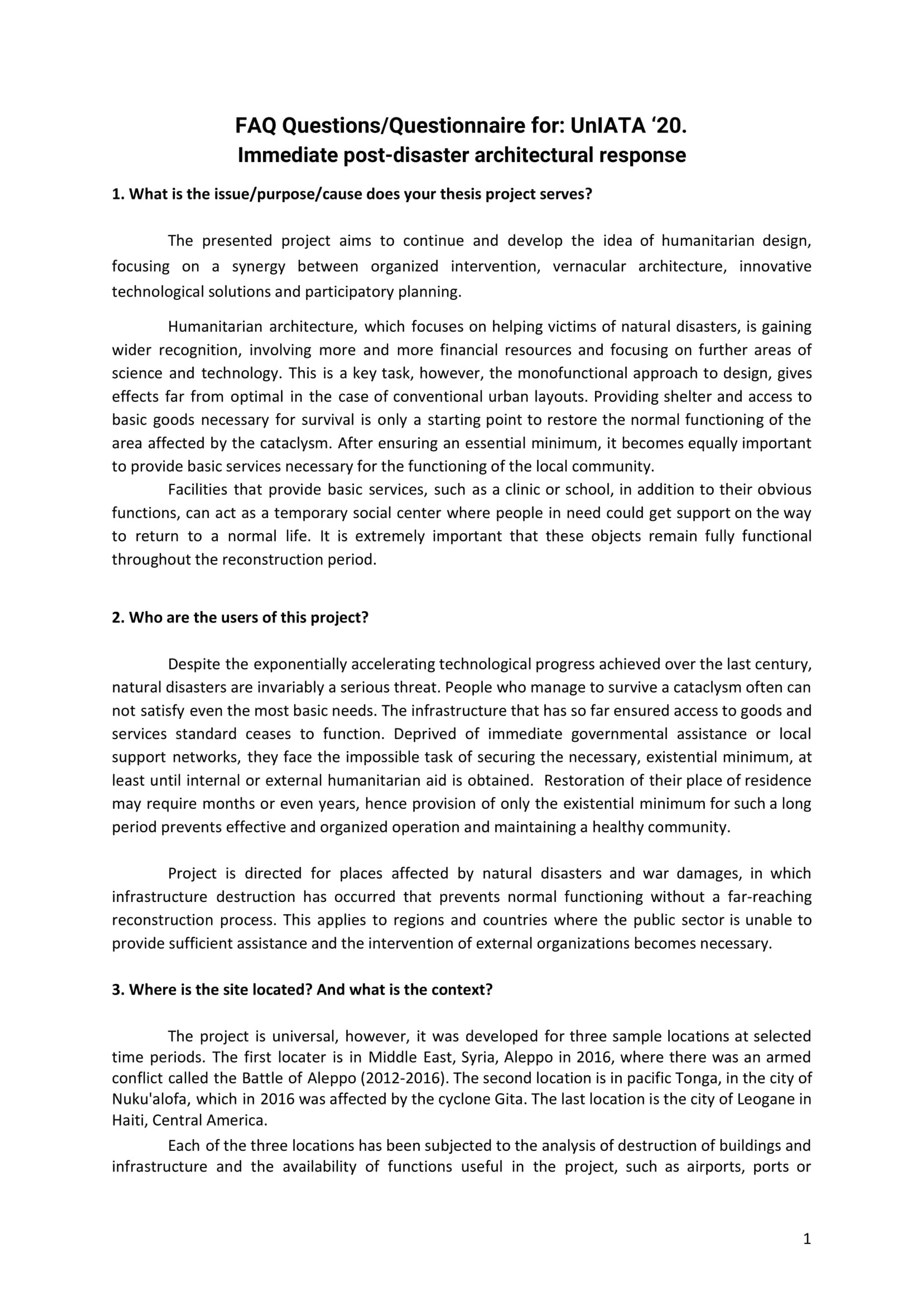 FAQ Page 1