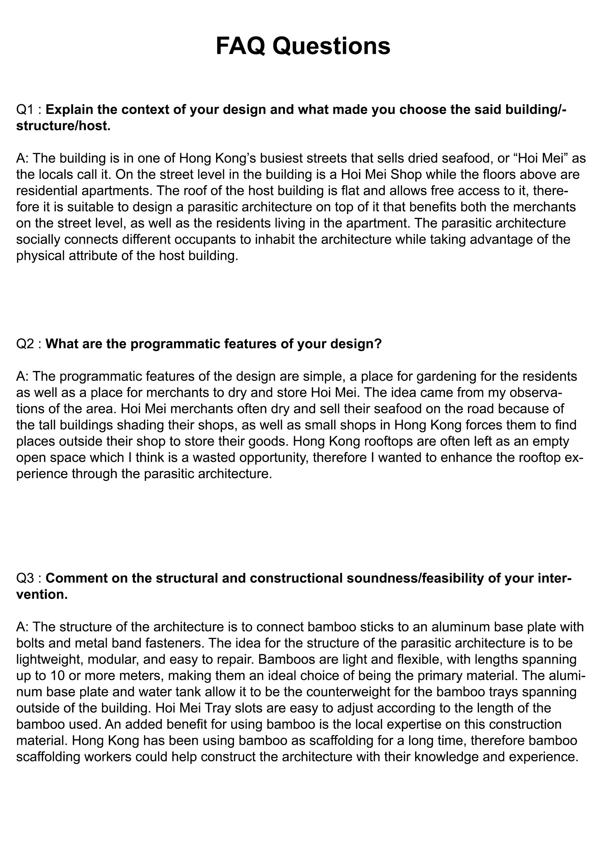 FAQ Q1-Q3