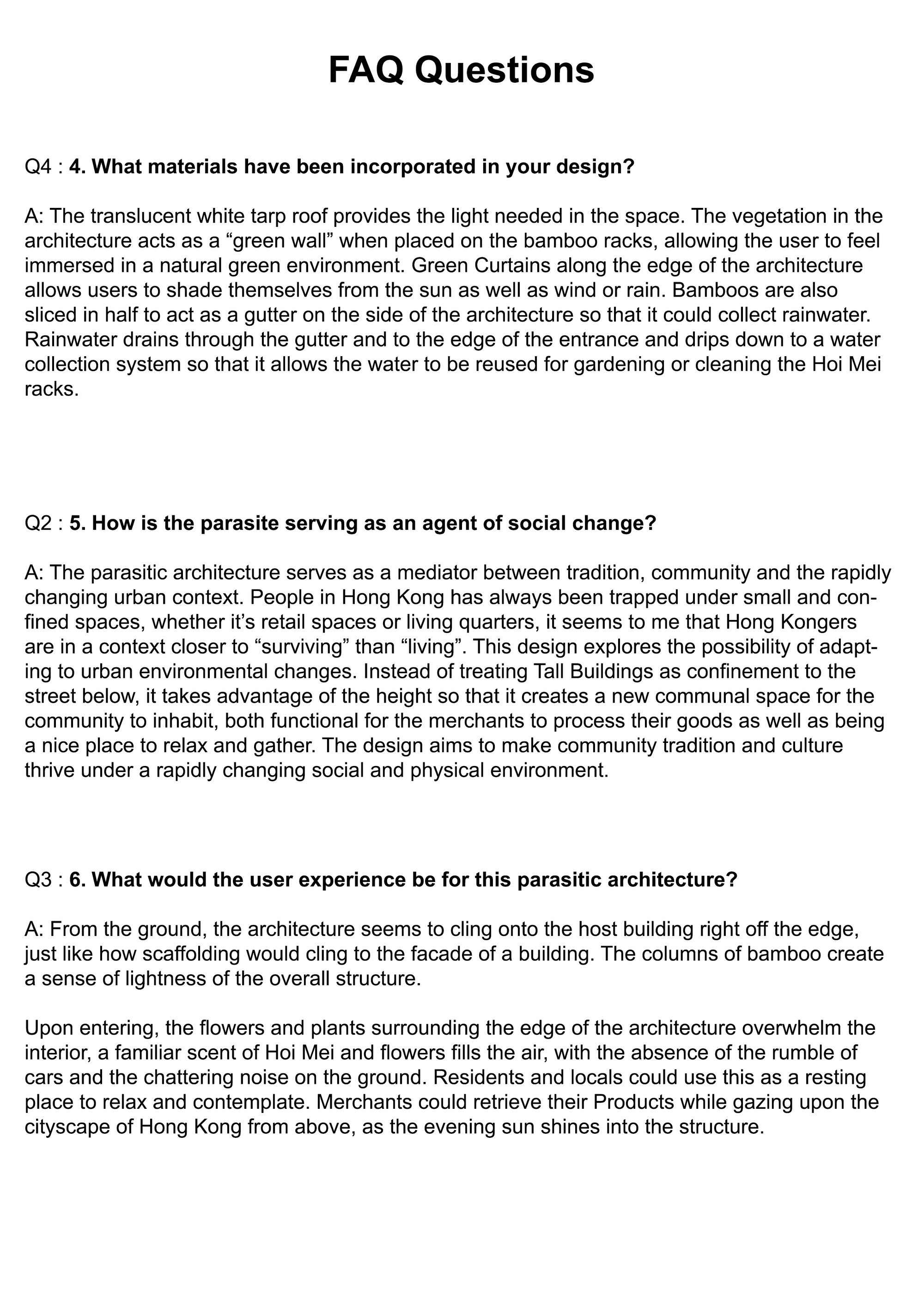 FAQ Q4-Q6