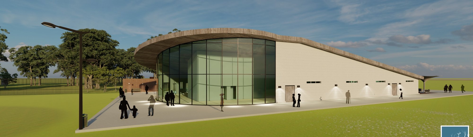 EXTERIOR PERSPECTIVE OF MAIN ENTRANCE