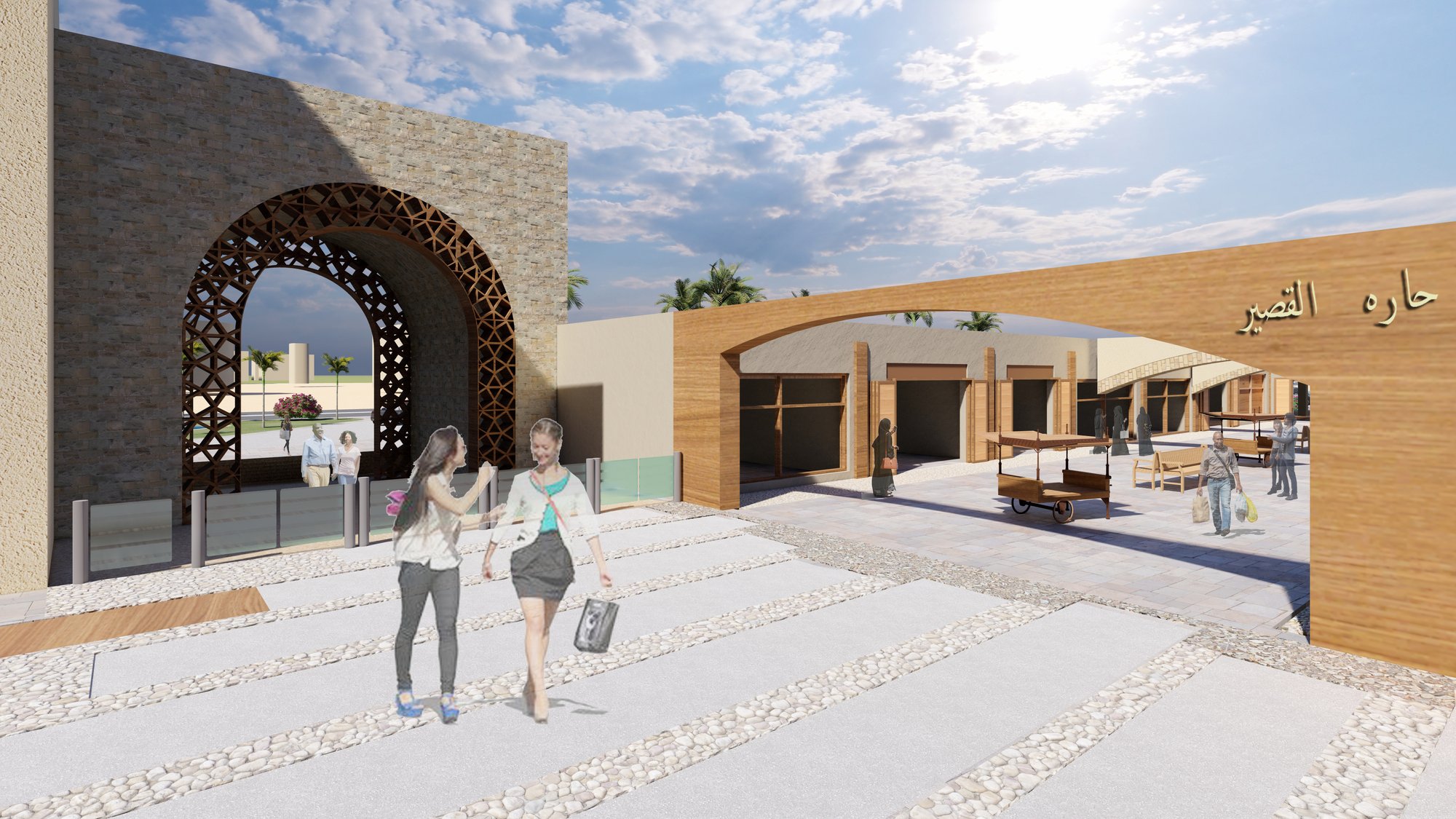 Entrance gate, Stores
