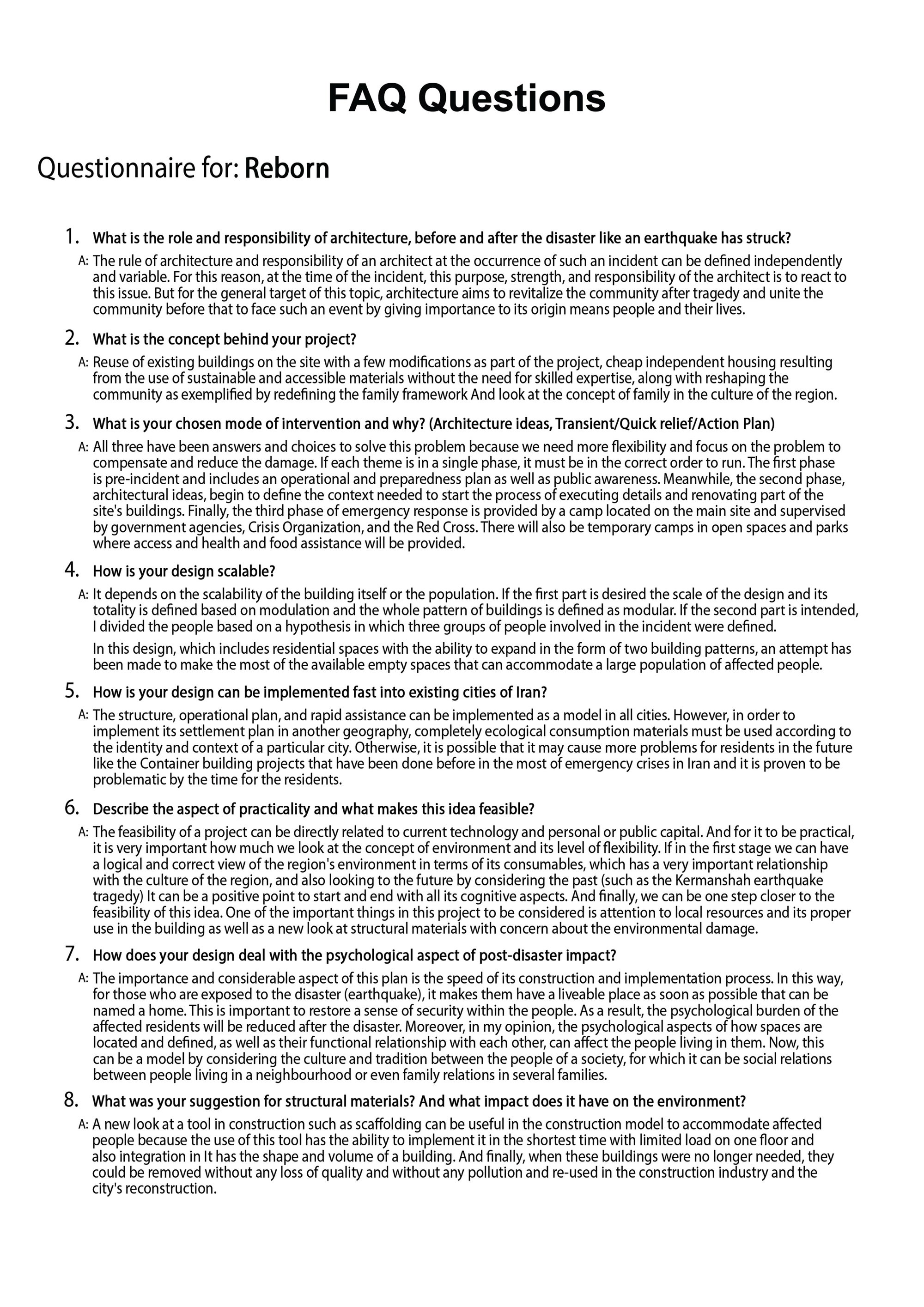 FAQ Questions