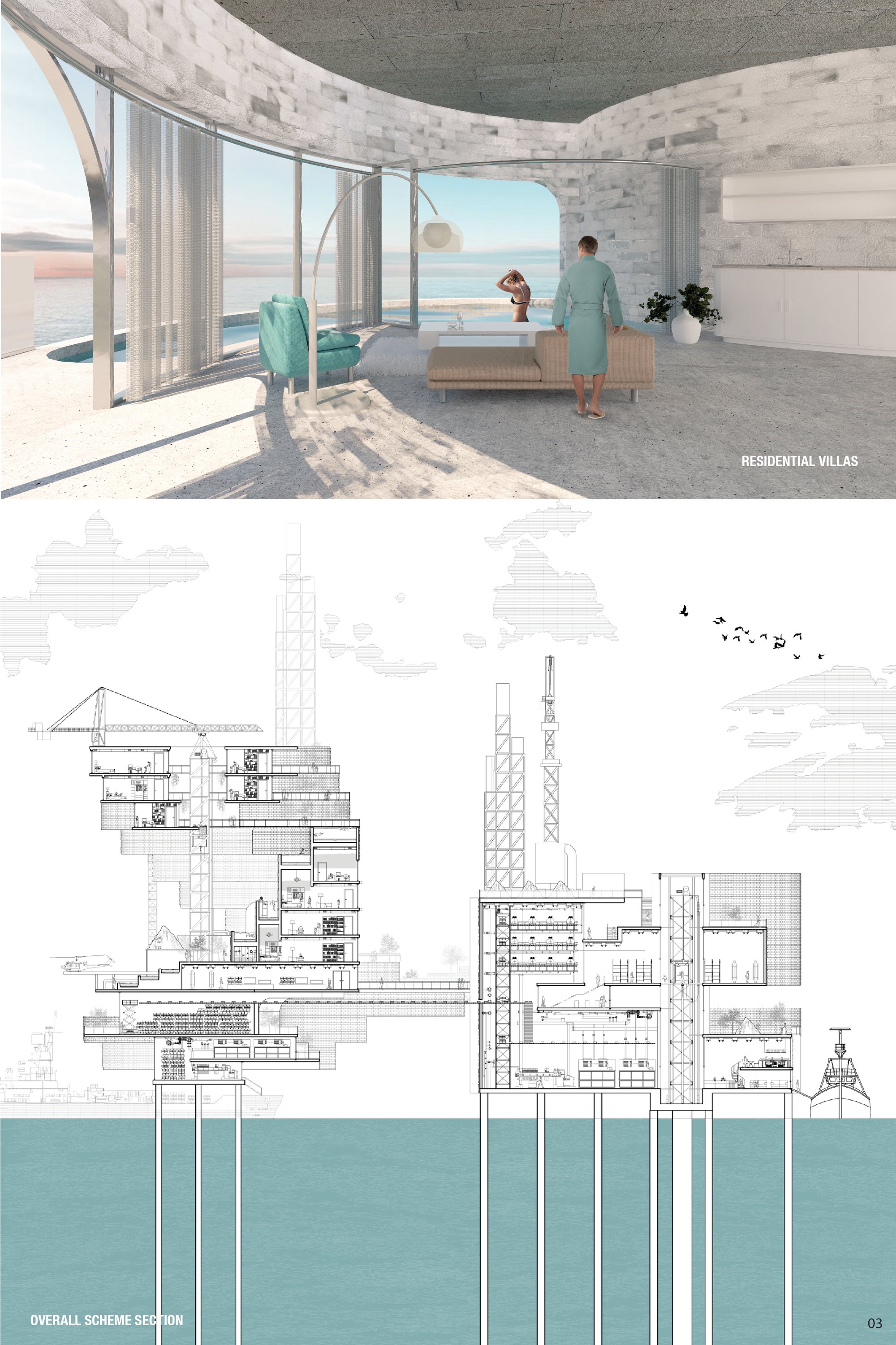 Residential Interior and Section