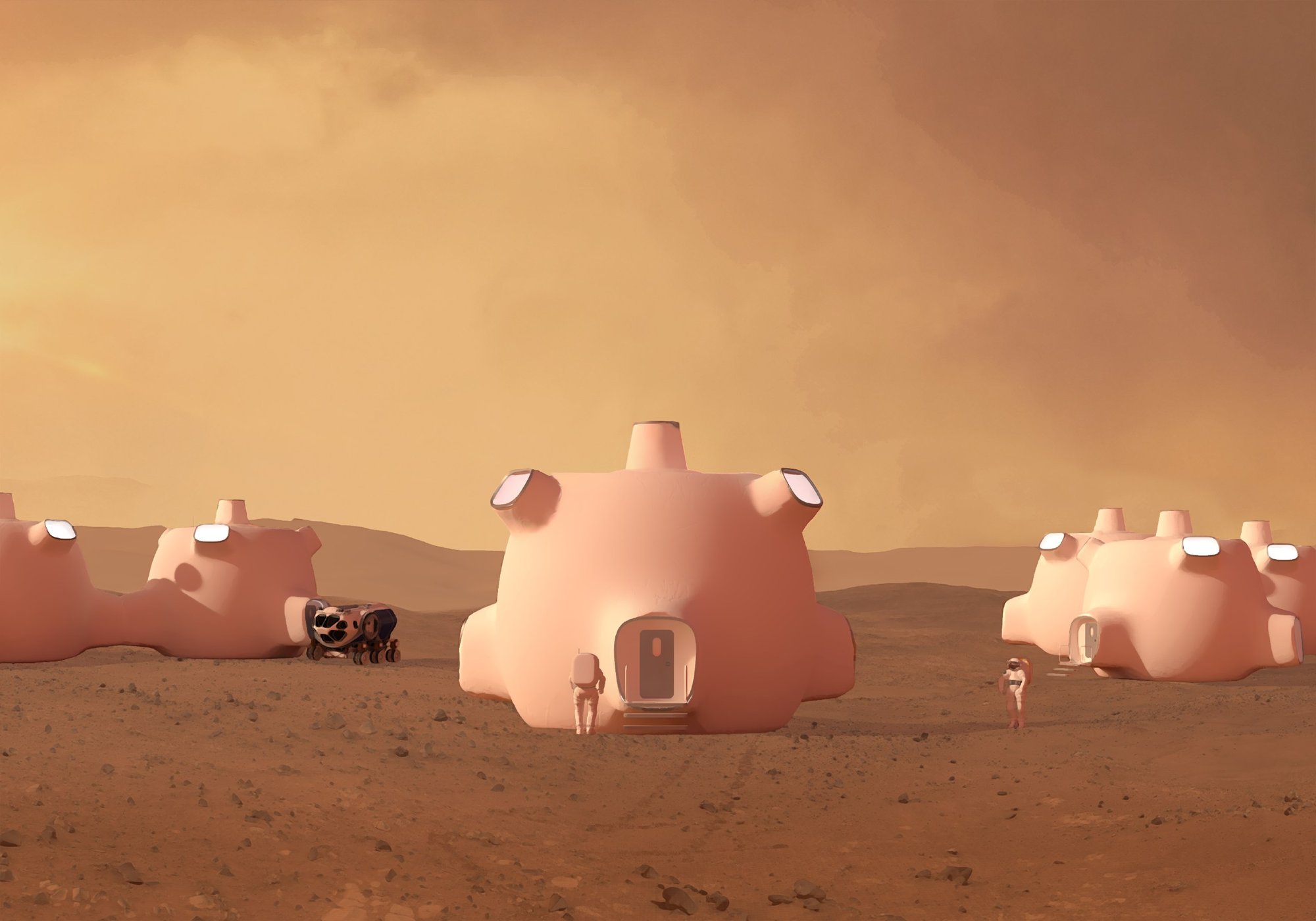 Deployable inflatable Mars habitat