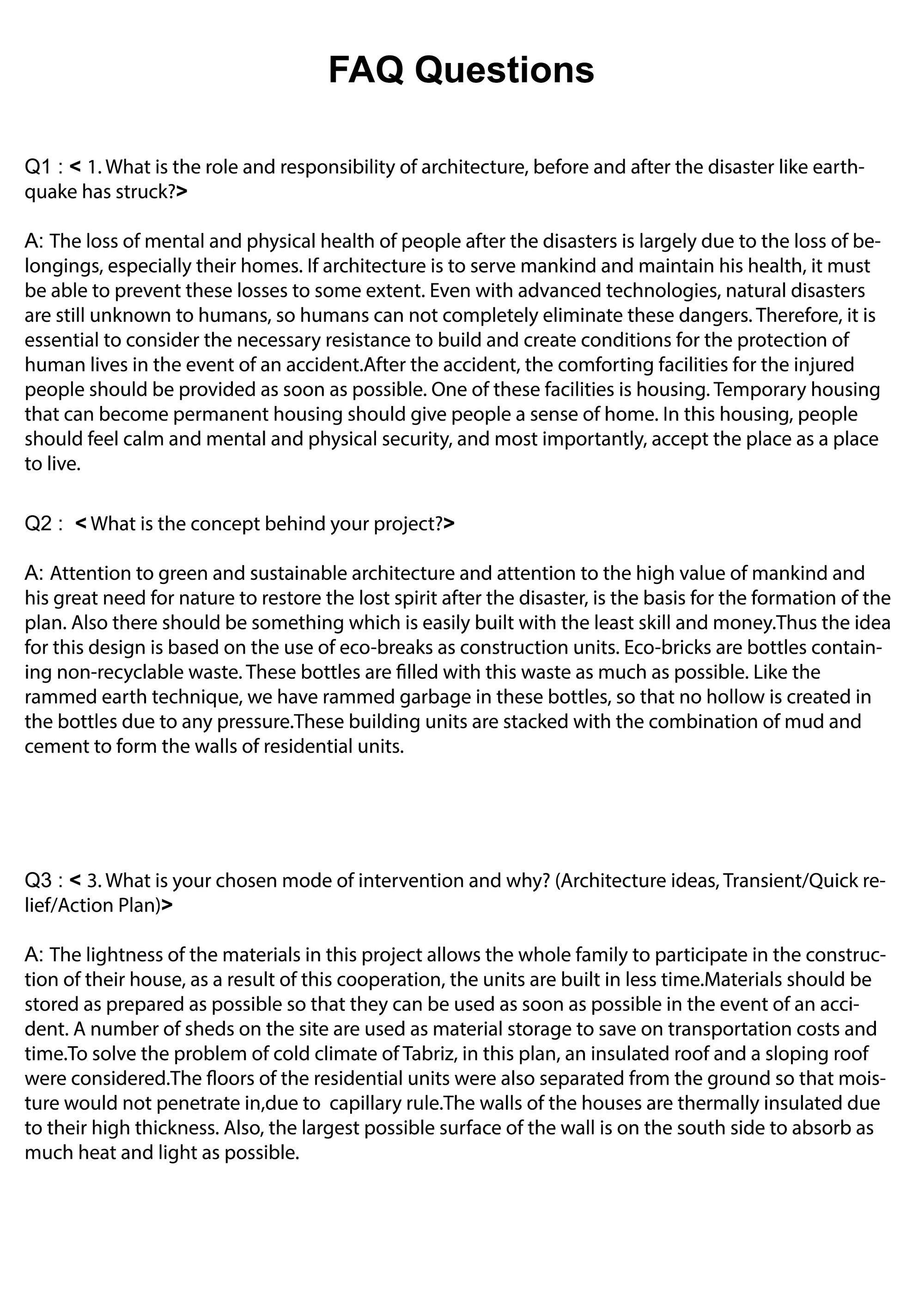 FAQs 1-3
