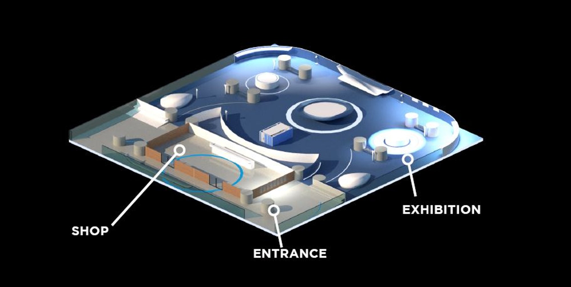 Museum plan / Axonometric view